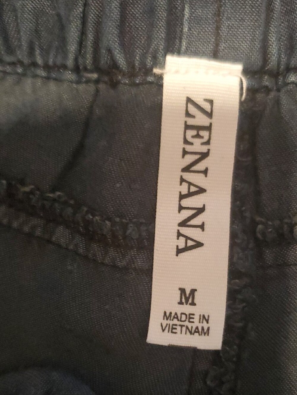 Zenana Outfitters Blue Elastic Waist Trousers - Picture 2 of 2